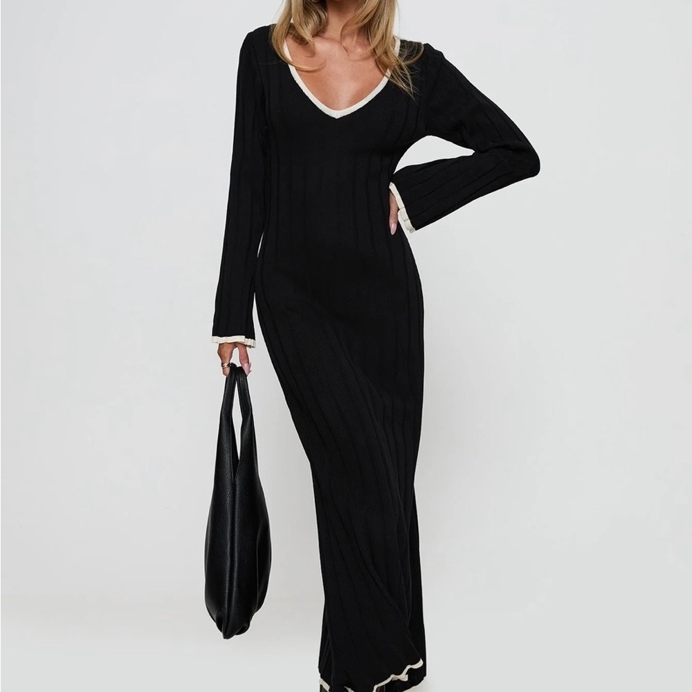 Princess Polly Black and White Maxi Dress